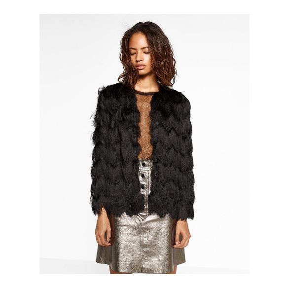Zara Fringed Jacket - Picture 1 of 3